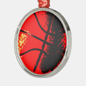 Pop Art Basketball Metalen Ornament (Links)