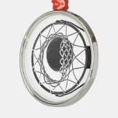Pop Art Basketball Metalen Ornament (Links)