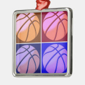 Pop Art Basketball Metalen Ornament (Links)