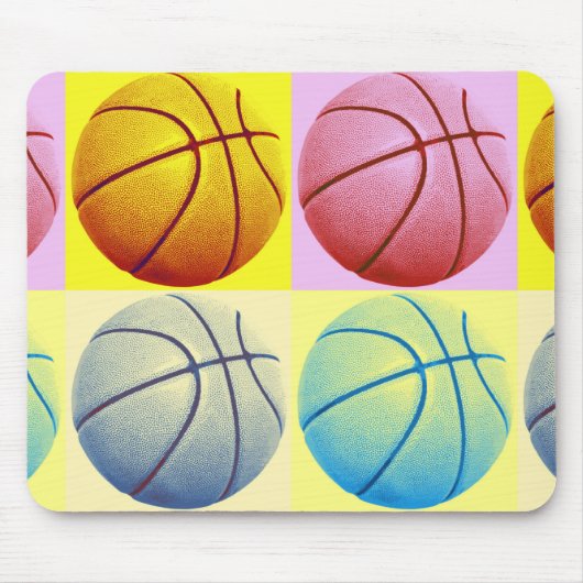 Pop Art Basketball Muismat (Voorkant)