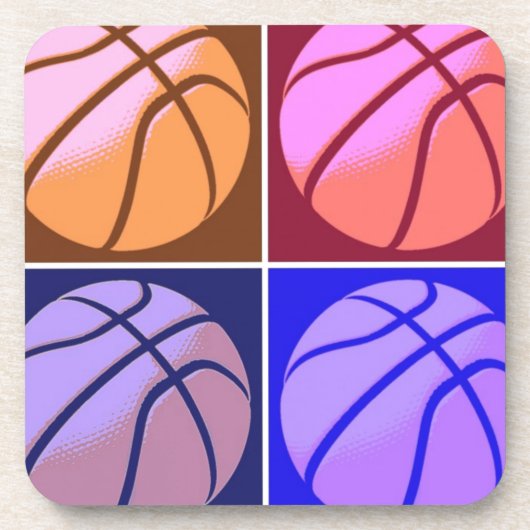 Pop Art Basketball Onderzetter (Voorkant)