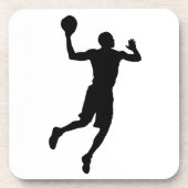Pop Art Basketball Player Silhouette Bier Onderzetter (Voorkant)
