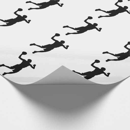 Pop Art Basketball Player Silhouette Cadeaupapier (Hoek)