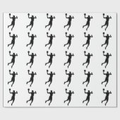 Pop Art Basketball Player Silhouette Cadeaupapier (Vlak)
