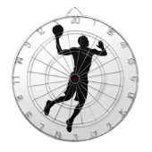 Pop Art Basketball Player Silhouette Dartbord (Voorkant)
