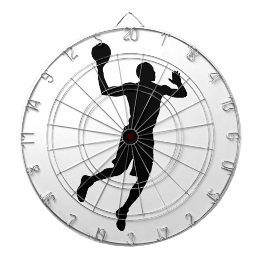 Pop Art Basketball Player Silhouette Dartbord (Voorkant)