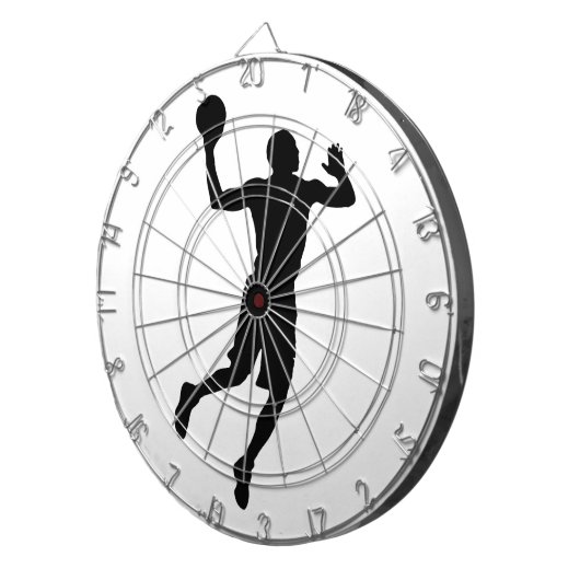 Pop Art Basketball Player Silhouette Dartbord (Voorkant Rechts)