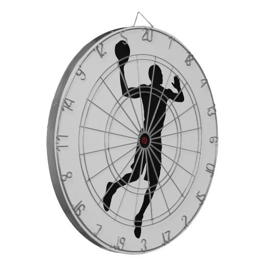 Pop Art Basketball Player Silhouette Dartbord (Voorkant Links)