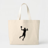 Pop Art Basketball Player Silhouette Grote Tote Bag (Voorkant)