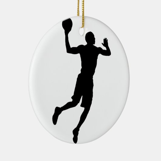Pop Art Basketball Player Silhouette Keramisch Ornament (Rechts)
