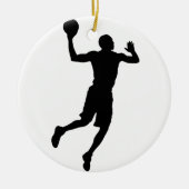Pop Art Basketball Player Silhouette Keramisch Ornament (Voorkant)