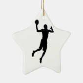 Pop Art Basketball Player Silhouette Keramisch Ornament (Rechts)