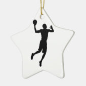 Pop Art Basketball Player Silhouette Keramisch Ornament (Links)