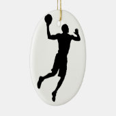 Pop Art Basketball Player Silhouette Keramisch Ornament (Rechts)