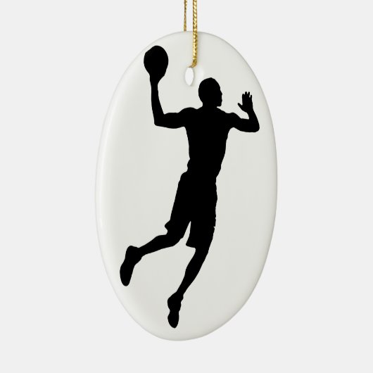 Pop Art Basketball Player Silhouette Keramisch Ornament (Rechts)