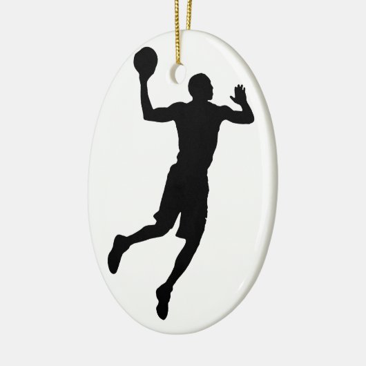 Pop Art Basketball Player Silhouette Keramisch Ornament (Links)