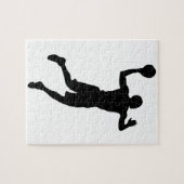 Pop Art Basketball Player Silhouette Legpuzzel (Horizontaal)