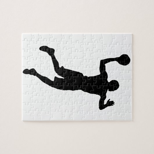 Pop Art Basketball Player Silhouette Legpuzzel (Horizontaal)