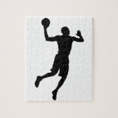 Pop Art Basketball Player Silhouette Legpuzzel (Verticaal)