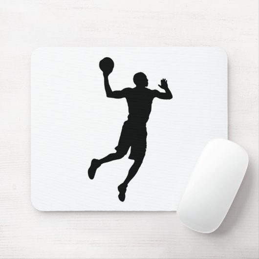 Pop Art Basketball Player Silhouette Muismat (Met muis)