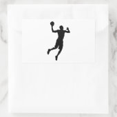 Pop Art Basketball Player Silhouette Rechthoekige Sticker (Tas)