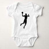 Pop Art Basketball Player Silhouette Romper (Voorkant)