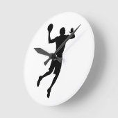 Pop Art Basketball Player Silhouette Ronde Klok (Hoek)