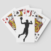 Pop Art Basketball Player Silhouette Speelkaarten (Achterkant)
