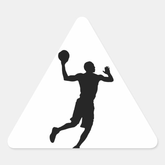 Pop Art Basketball Player Silhouette Sticker (Voorkant)