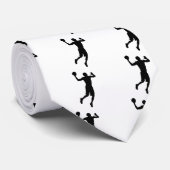 Pop Art Basketball Player Silhouette Stropdas (Opgerold)