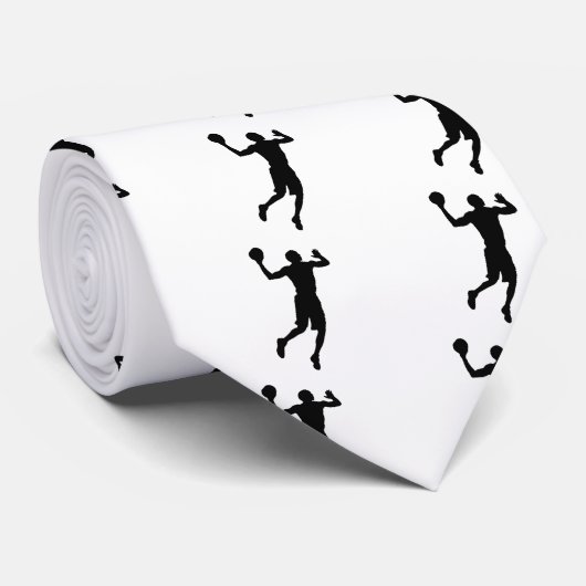 Pop Art Basketball Player Silhouette Stropdas (Opgerold)