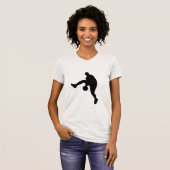Pop Art Basketball Player Silhouette T-shirt (Voorkant volledig)
