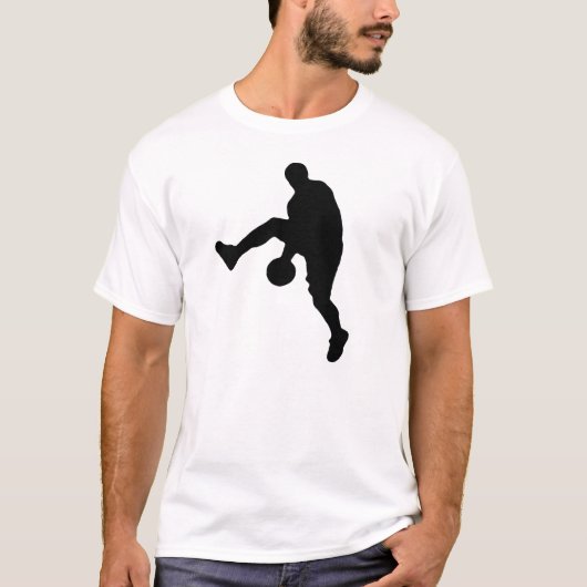 Pop Art Basketball Player Silhouette T-shirt (Voorkant)
