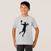Pop Art Basketball Player Silhouette T-shirt (Voorkant volledig)