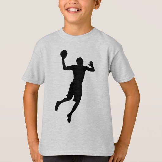 Pop Art Basketball Player Silhouette T-shirt (Voorkant)