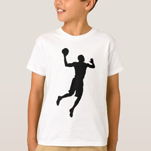 Pop Art Basketball Player Silhouette T-shirt (Voorkant)