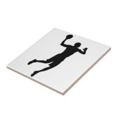 Pop Art Basketball Player Silhouette Tegeltje (Zijkant)