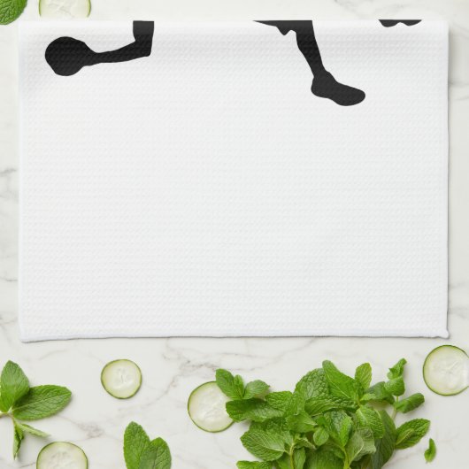 Pop Art Basketball Player Silhouette Theedoek (Gevouwen)