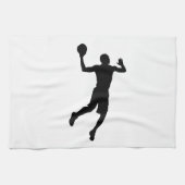 Pop Art Basketball Player Silhouette Theedoek (Horizontaal)