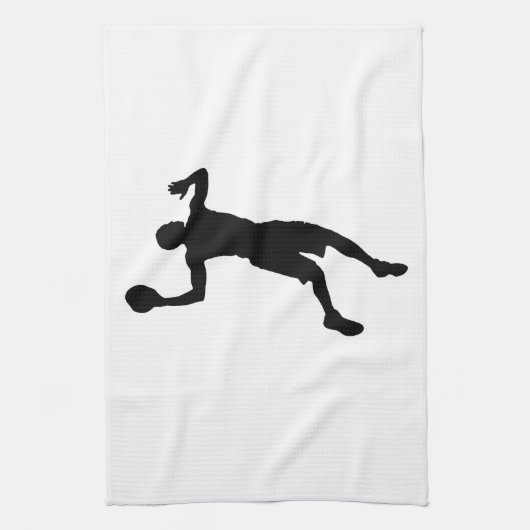 Pop Art Basketball Player Silhouette Theedoek (Verticaal)