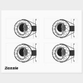 Pop Art Basketball Rechthoekige Sticker (Vel)