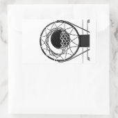 Pop Art Basketball Rechthoekige Sticker (Tas)