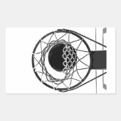 Pop Art Basketball Rechthoekige Sticker (Voorkant)