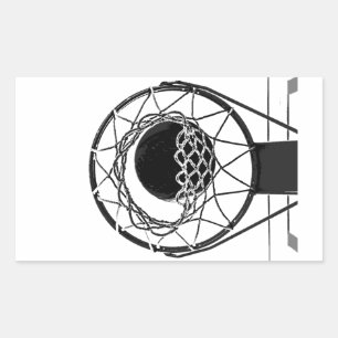 Pop Art Basketball Rechthoekige Sticker