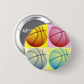 Pop Art Basketball Ronde Button 5,7 Cm (Voorkant /achterkant)