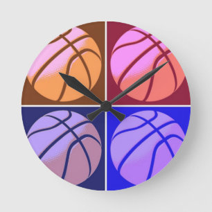 Pop Art Basketball Ronde Klok