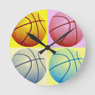 Pop Art Basketball Ronde Klok