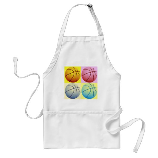 Pop Art Basketball Standaard Schort (Voorkant)