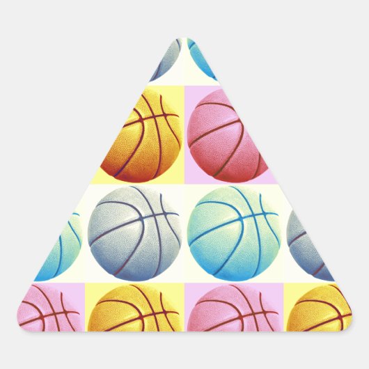 Pop Art Basketball Sticker (Voorkant)