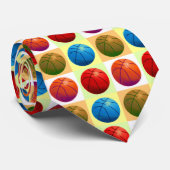 Pop Art Basketball Stropdas (Opgerold)
